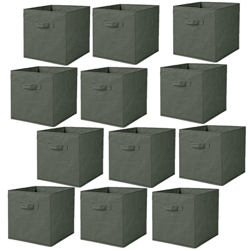 Lot de 6 cubes de rangement pliables en tissus avec poignée Toilinux