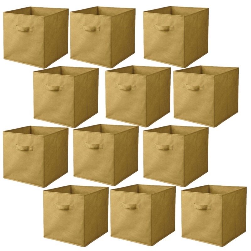 TOILINUX Lot de 6 cubes de rangement pliables en tissus avec