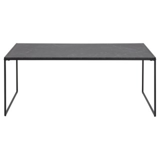 Table basse rectangulaire en mélaminé et métal - L.120 cm x H. 48 cm - Noir