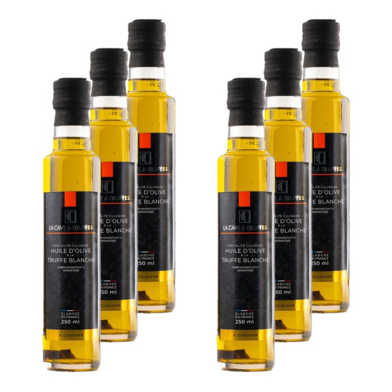 Lot 6x Spécialité d’huile d’olive à la truffe blanche 1% - Bouteille 250ml