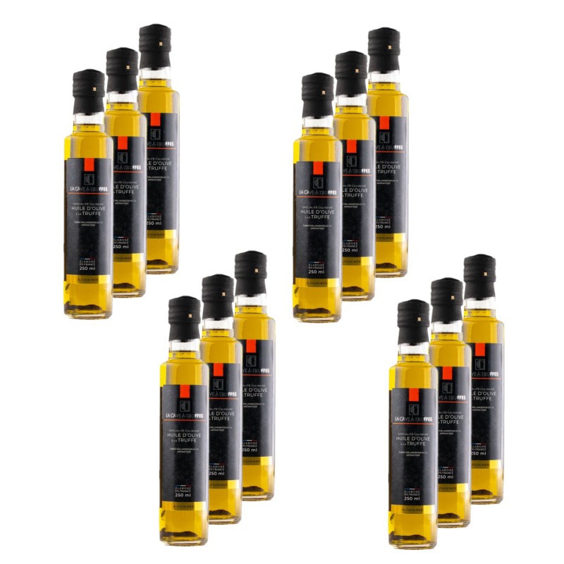Lot 12x Spécialité d’huile d’olive à la truffe noire 1% - Bouteille 250ml