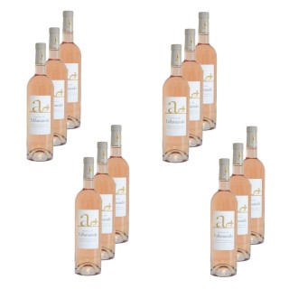 Lot 12x Vin rosé A - AOP - Provence - Bouteille 750ml