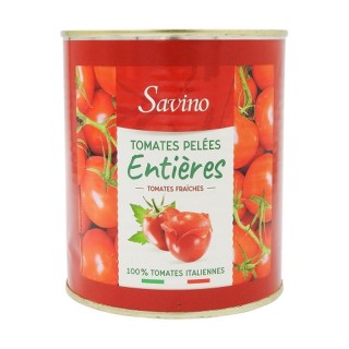 Lot 12x Tomates entières pelées au jus - Boîte 480g