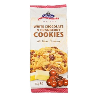 Lot 3x Cookies chocolat blanc & cranberries - Paquet 200g