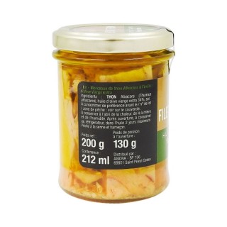 Filets de thon à l'huile d'olive vierge extra - Pot 200g