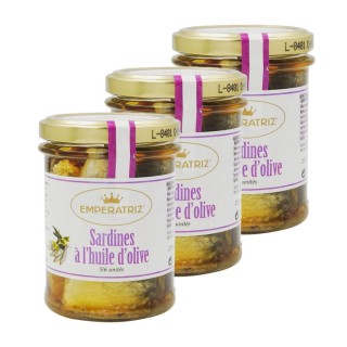 Lot 3x Sardines à l'huile d'olive - Pot 200g