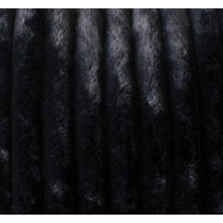 Coussin SELA effet fourrure côtélée - 40 x 40 cm - Noir