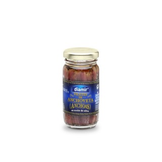 Filet anchois à l'huile olive - Bocal 90g