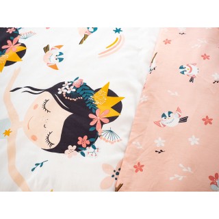 Parure de lit enfant Princesse - Polycoton 51 fils - 140 x 200 cm