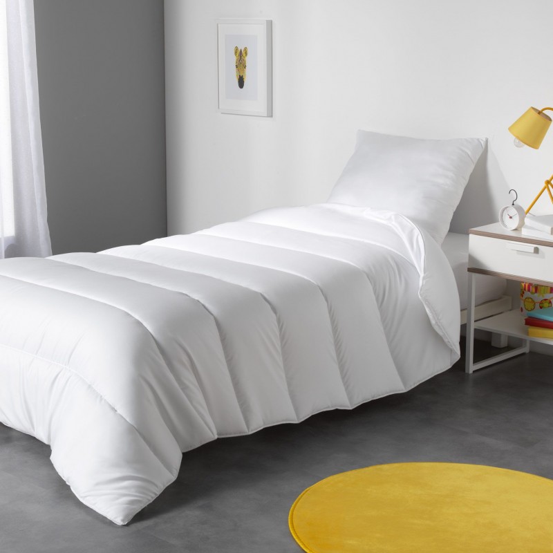 Couette premium - Polyester anti acarien 400g/m² - 140 x 200 cm - Blanc