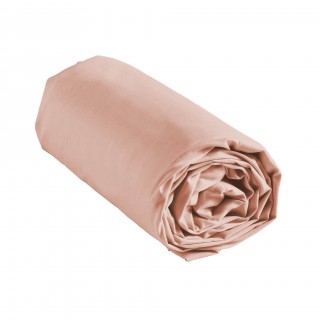 Drap housse GRANA - 100% Coton - 160 x 200 cm - Rose