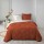 Parure de lit JAY - 100% coton - 220 x 240 cm - Terracotta et or