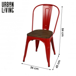 Chaise vintage Liv H84 cm - Rouge