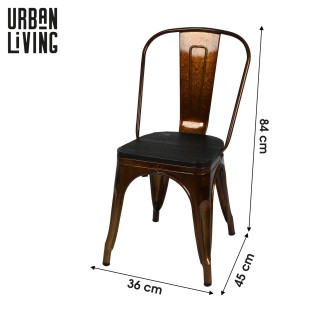 Chaise vintage Liv H84 cm - Doré et noir