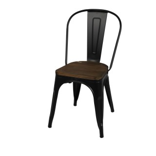 Lot de 4 chaises vintage Liv H84 cm - Noir