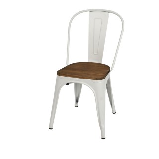 Lot de 4 chaises vintage Liv H84 cm - Blanc