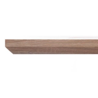 Table rectangulaire Léonie en bois - Beige et noir