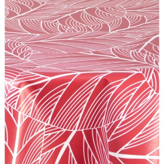 Nappe en toile cirée ronde Eloa - Diam. 150 cm - Rouge