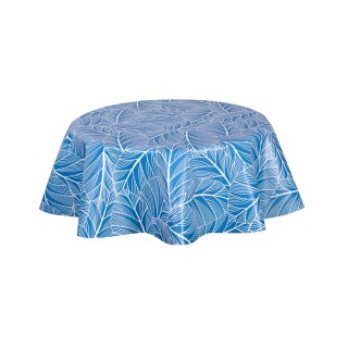 Nappe en toile cirée ronde Eloa - Diam. 150 cm - Bleu