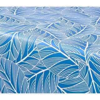 Nappe en toile cirée rectangulaire Eloa - 140 x 200 cm - Bleu