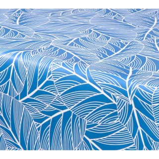 Nappe en toile cirée rectangulaire Eloa - 140 x 250 cm - Bleu