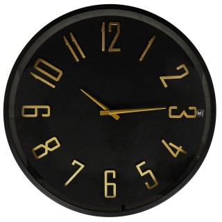 Table d'appoint avec horloge - Diam. 50 cm x H. 43,5 cm - Noir