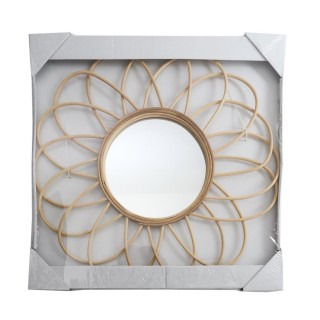 Miroir Rosace en rotin - Diam 56 cm